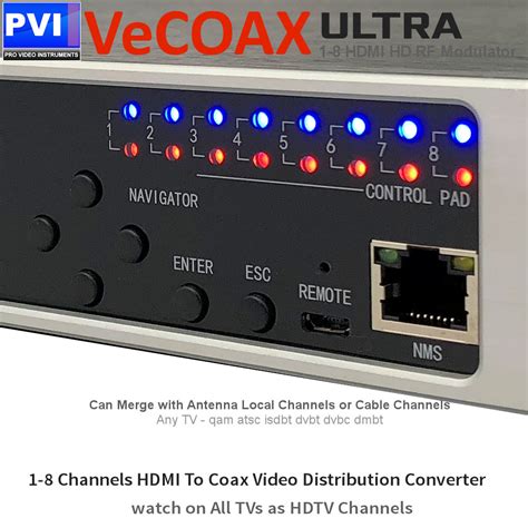 Hdmi to rf coax modulator. Things To Know About Hdmi to rf coax modulator. 